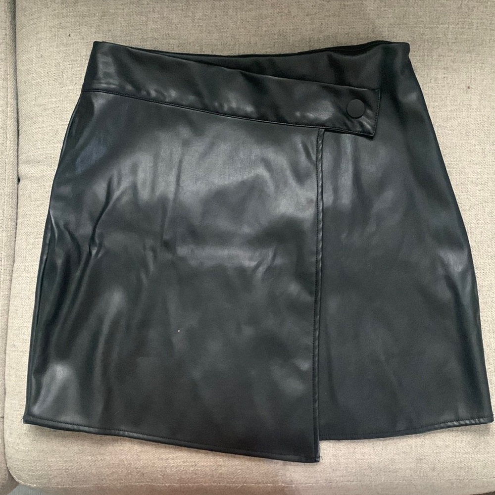 Faux leather skirt